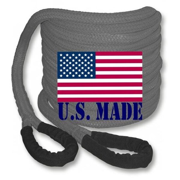 Safe-T-Line U.S. made "GUNMETAL GREY" Safe-T-Line Kinetic Recovery (Snatch) ROPE - 1 inch X 30 ft (4X4 VEHICLE RECOVERY) PKB0130 - main